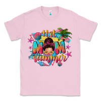 Bubblegum Pink hot mom summer with messy bun Classic Tee - texasbilliewilder