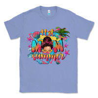Colony Blue hot mom summer with messy bun Classic Tee - texasbilliewilder