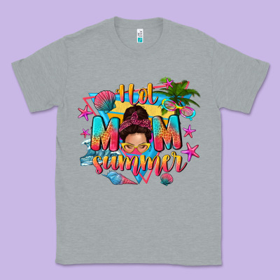 Hot Mom Summer With Messy Bun Classic Tee Designed By Texasbilliewilder