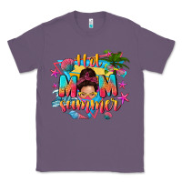 Lavender hot mom summer with messy bun Classic Tee - texasbilliewilder