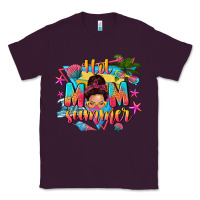 Plum hot mom summer with messy bun Classic Tee - texasbilliewilder