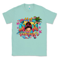 Seafoam hot mom summer with messy bun Classic Tee - texasbilliewilder
