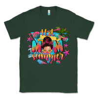 Sports Green hot mom summer with messy bun Classic Tee - texasbilliewilder