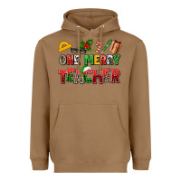 Toasted Coconut one merry teacher Heavyweight Hoodie - AdoDesignShop