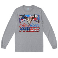 Heather Grey American junkie Long Sleeve Tee - Zillion Design Studio