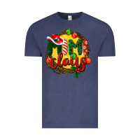 Vintage Denim mimi claus christmas Vintage Tee - BarkalooDesign
