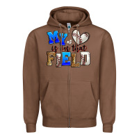 Chestnut my heart is on that field baseball Zipper Hoodie - Zillion Design Studio