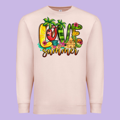 Love Summer Premium Sweatshirt Designed By Jasminsmagicworld