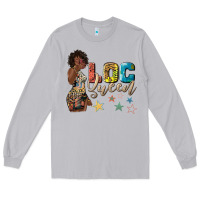 Moon Dust afro woman loc queen Long Sleeve Tee - texasbilliewilder