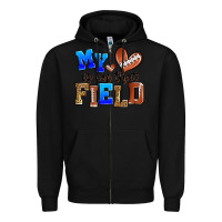 Black my heart is on that field american football Zipper Hoodie - Zillion Design Studio