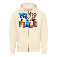 Sandshell my heart is on that field american football Zipper Hoodie - Zillion Design Studio