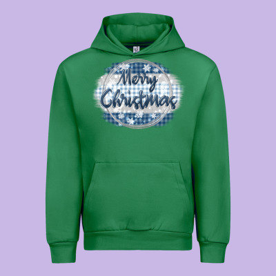 Merry Christmas Blue Urban Hoodie Designed By Maliassmallbusiness