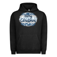 Pigment Black merry christmas blue Urban Hoodie - MaliasSmallBusiness