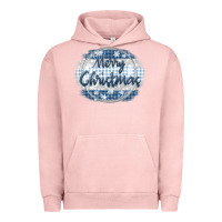 Pigment Salmon merry christmas blue Urban Hoodie - MaliasSmallBusiness