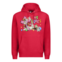Cardinal he lives with bunnys and eggs Premium Hoodie - MaliasSmallBusiness