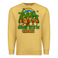 Antique Gold hangin with my gnomes with rainbow Premium Sweatshirt - AdoDesignShop