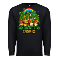 Black hangin with my gnomes with rainbow Premium Sweatshirt - AdoDesignShop
