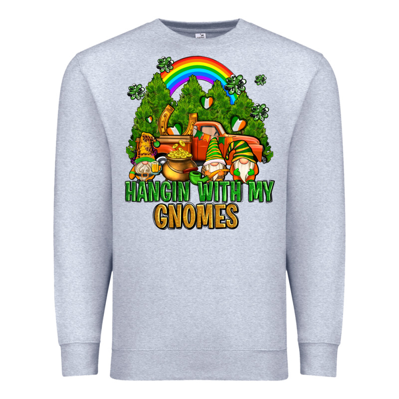 Hangin With My Gnomes With Rainbow Premium Sweatshirt by AdoDesignShop | Teevron