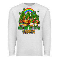 Oatmeal Heather hangin with my gnomes with rainbow Premium Sweatshirt - AdoDesignShop