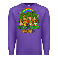 Purple hangin with my gnomes with rainbow Premium Sweatshirt - AdoDesignShop