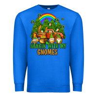True Royal hangin with my gnomes with rainbow Premium Sweatshirt - AdoDesignShop