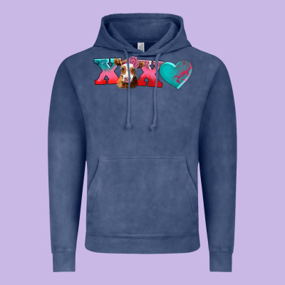 Xoxo Guarnsey Cow Vintage Hoodie Designed By Adodesignshop