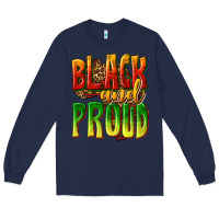 Navy black and proud Long Sleeve Tee - texasbilliewilder