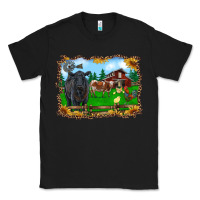 Black western barnyard black angus cattle longhorn rooster and chicks Classic Tee - RanaPortraitStore