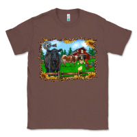 Chestnut western barnyard black angus cattle longhorn rooster and chicks Classic Tee - RanaPortraitStore