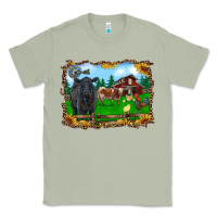 Matcha western barnyard black angus cattle longhorn rooster and chicks Classic Tee - RanaPortraitStore