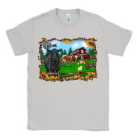 Moon Dust western barnyard black angus cattle longhorn rooster and chicks Classic Tee - RanaPortraitStore