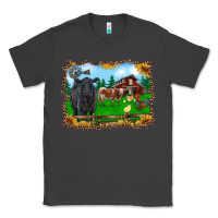 Smoke western barnyard black angus cattle longhorn rooster and chicks Classic Tee - RanaPortraitStore