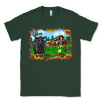 Sports Green western barnyard black angus cattle longhorn rooster and chicks Classic Tee - RanaPortraitStore
