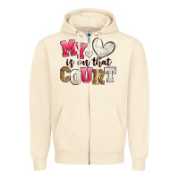Sandshell my heart is on that court volleyball Zipper Hoodie - Zillion Design Studio