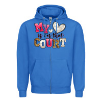 True Royal my heart is on that court volleyball Zipper Hoodie - Zillion Design Studio