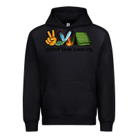 Black peace love camping Urban Hoodie - NancyCooperArtShop