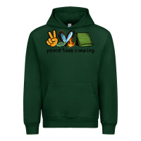 Foreset Green peace love camping Urban Hoodie - NancyCooperArtShop