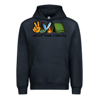 Navy peace love camping Urban Hoodie - NancyCooperArtShop