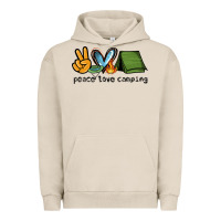 Pigment French Oak peace love camping Urban Hoodie - NancyCooperArtShop