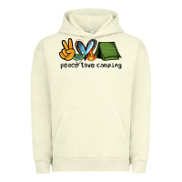 Pigment Pistachio peace love camping Urban Hoodie - NancyCooperArtShop