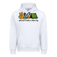 White peace love camping Urban Hoodie - NancyCooperArtShop