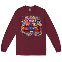 Burgundy usa truck Long Sleeve Tee - Zillion Design Studio