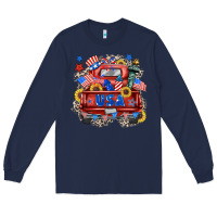 Navy usa truck Long Sleeve Tee - Zillion Design Studio