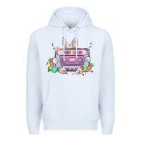 White hip hop easter Premium Hoodie - MaliasSmallBusiness