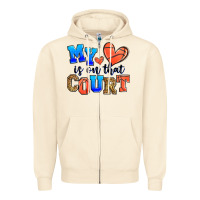 Sandshell my heart is on that court basketball Zipper Hoodie - Zillion Design Studio