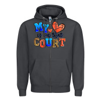 Smoke my heart is on that court basketball Zipper Hoodie - Zillion Design Studio