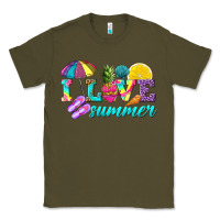 Army Green i love summer Classic Tee - texasbilliewilder