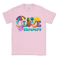 Bubblegum Pink i love summer Classic Tee - texasbilliewilder