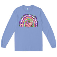 Colony Blue Easter Floral Spring Rainbow Long Sleeve Tee - RanaPortraitStore