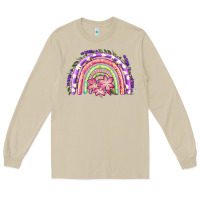 Mushroom Easter Floral Spring Rainbow Long Sleeve Tee - RanaPortraitStore